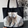 tembo velours ours blanc noir face